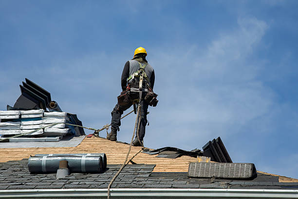Professional Gutter Installation technician working in Redvale, CO